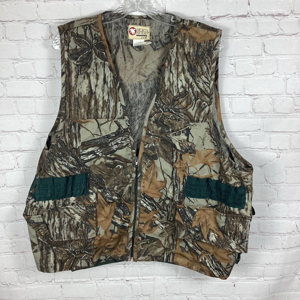 Real Tree Sports Afield‎ Camouflage Hunting Vest Men’s Size XL